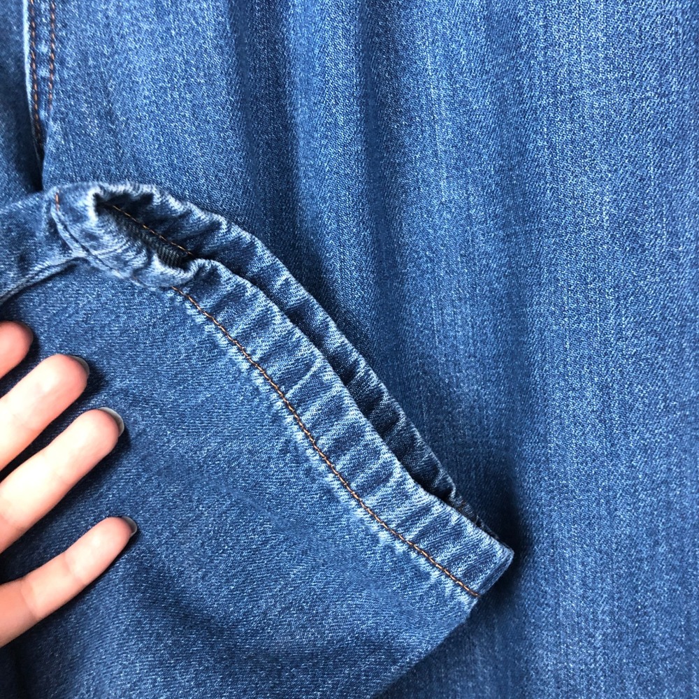Uniqlo Womens Tapered Belted Pleated Jeans Size‎ 26 Blue MISSING BELT - Picture 7 of 15